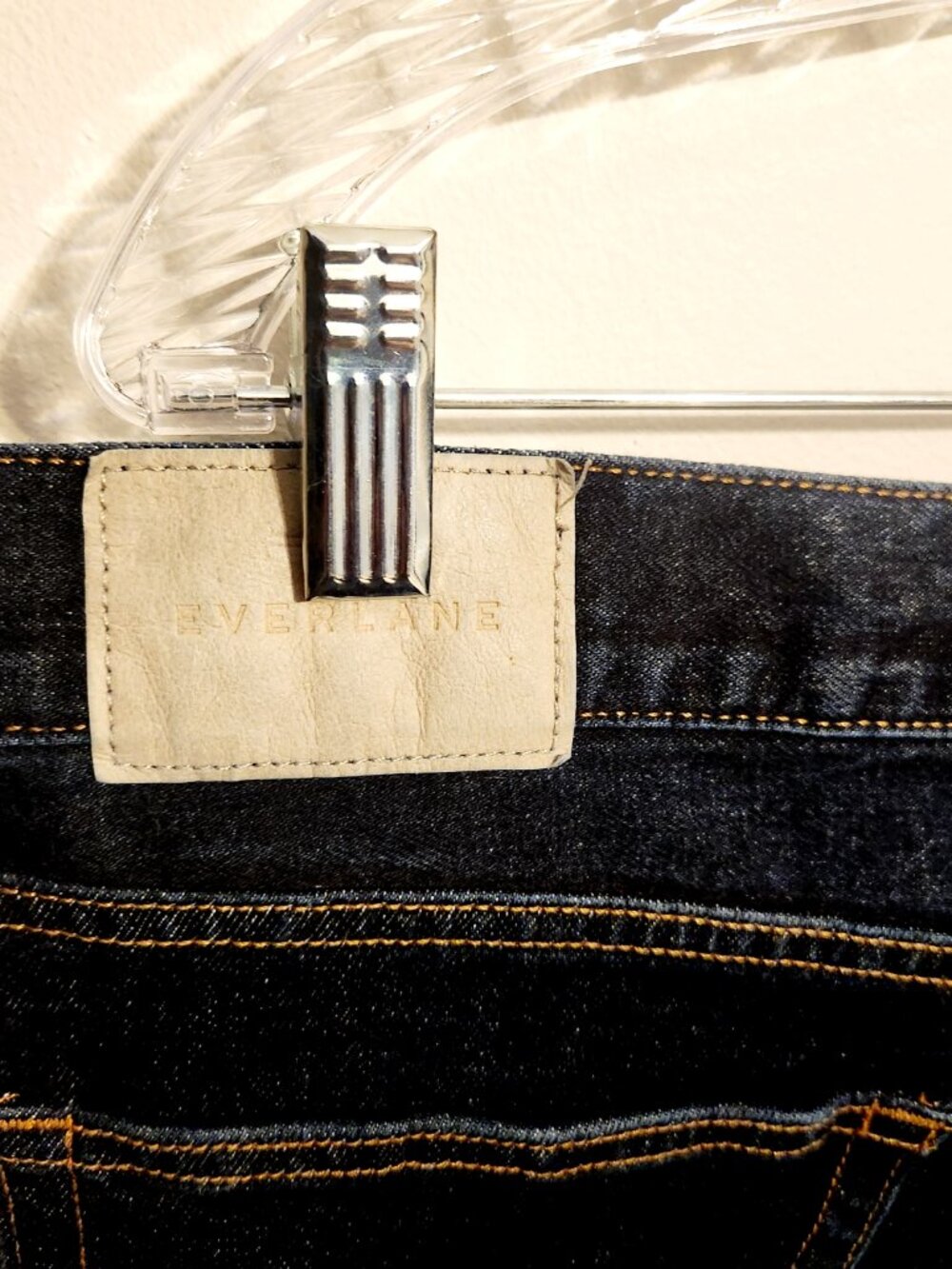 Everlane | Men's Dark Blue Wash Slim Fit Organic Cotton Jeans (Size 33 x 32) - Picture 12 of 14